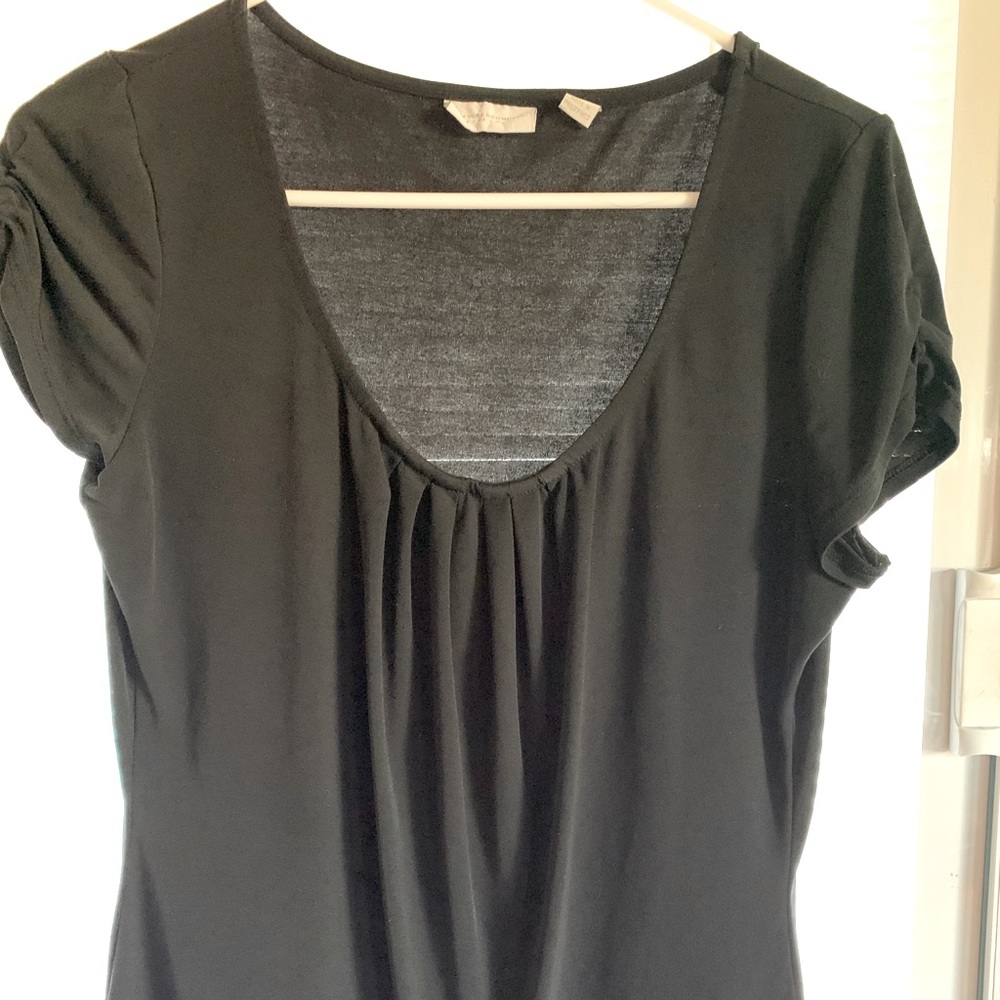 Black short sleeve blouse